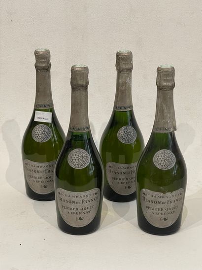 CHAMPAGNE Four (4) bottles - Champagne, Blason de France, Perrier Jouet