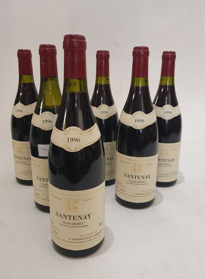 BOURGOGNE Six (6) bottles - Santenay "Clos Genets", 1996, Dom. J. D'Issoncourt Lorraine...