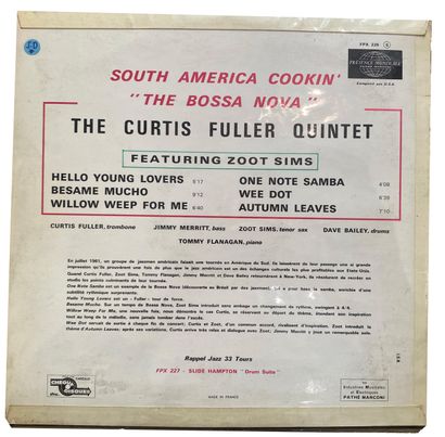 Jazz Bands Un disque 33T - Curtis Fuller Quintet futuring Zoot Sims "The Bossa Nova"
Original...