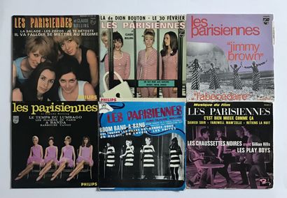 Chanson française Six disques Ep/45T – Les Parisiennes 
VG+ à EX; VG+ à EX