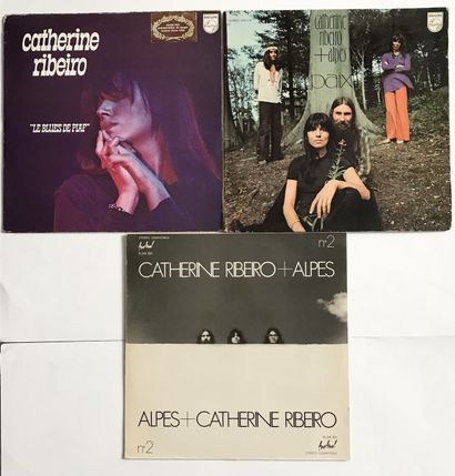 Chanson française Trois disques 33T – Catherine Ribeiro + Alpes 
VG à EX; VG à E...