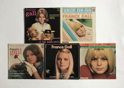Chanson française Cinq disques Ep/45T – France Gall 
VG à EX; VG à EX