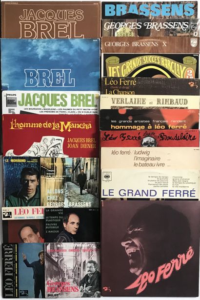 Chanson française Vingt et un disques coffret/33T/Ep/45T - Classiques de la chanson...