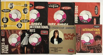 Chanson française Huit disques Ep/Jukeboxe 45T – Francoise Hardy VG+ à EX; VG+ à...