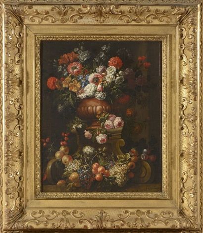 VERBRUGGHEN Peeter Gaspard (Anvers 1664 – 1730) "Bouquet de fleurs dans un vase sur...