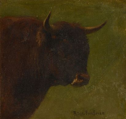 BONHEUR Rosa (1822-1899) "Tête de vache"

Huile sur papier marouflé sur toile (rentoilage),...