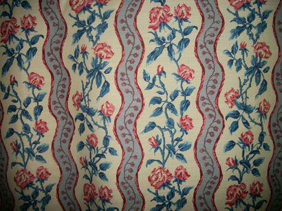 null Toile métis (lin et coton) «Fronsac», Hamot, style du XVIIIème siècle, fond...