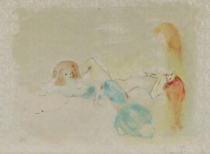 Léonor FINI (1908-1996) "Les deux amies" Lithographie en couleur sur papier japon....
