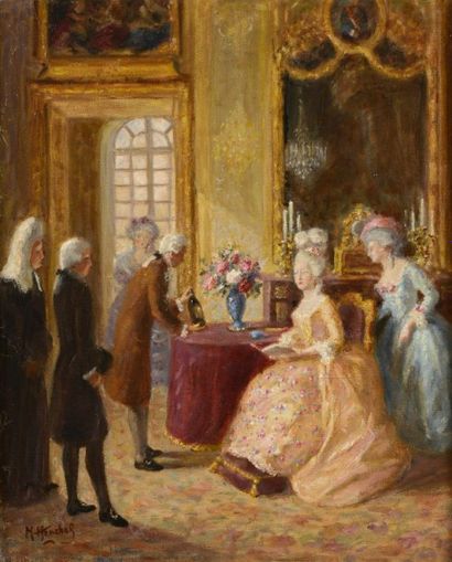 null M. HENCKEL "Heidzieck présente à Marie-Antoinette la première bouteille de champagne...