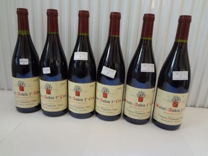 null 6 bouteilles de Saint-Aubin 1er Cru, 2000, Veuve Aubert Ainé, étiquettes très...