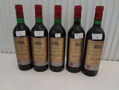 5 bouteilles de Château Grand Barrail Lamarzelle...