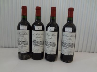 null 4 bouteilles de Château Haut-Million, 1999, étiquettes très légèrement tâchées,...