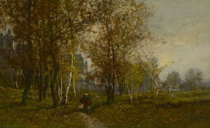 DEFAUX Alexandre (1826-1900) « Matin d'automne, près d'Ecouen »

Huile sur toile...