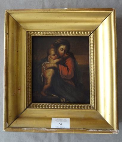 null Ecole française du XVIIe siècle 

"Vierge à l'enfant"

Huile sur panneau de...