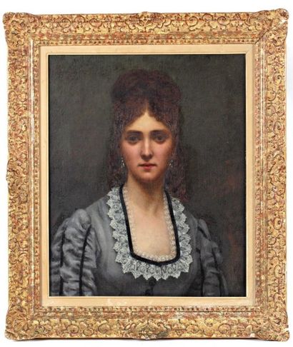 null Paul Désiré TROUILLEBERT (1829-1900) 

"Portrait de femme"

Huile sur toile,...