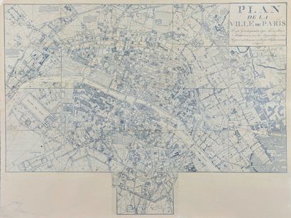 Plan de Paris en 1808, 168 x 164cm, Maire.Non...