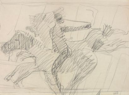 null Emmanuel GONDOUIN (1883-1934)

"Le cavalier" 

Fusain, signé en bas à droite...