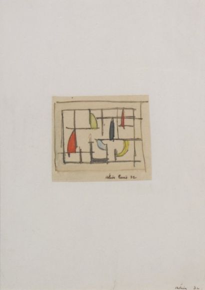 null Jean HÉLION (1904-1987)

"Courbe et orthogonale, 1932"

Encre, lavis et aquarelle...