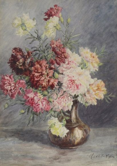 null Mathilde LEFEBVRE (1869-XXe)

"Bouquet de fleurs"

Aquarelle, signée en bas...