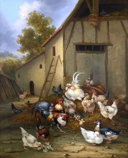 GUILLEMINET Claude (1821-1860) GUILLEMINET Claude (1821-1860)

"La basse cour"

Huile...