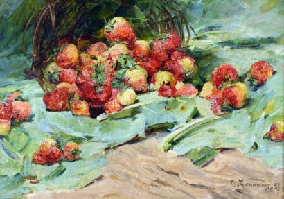 JEANNIN Georges (1841-1925) JEANNIN Georges (1841-1925)

"Composition aux fraises"...