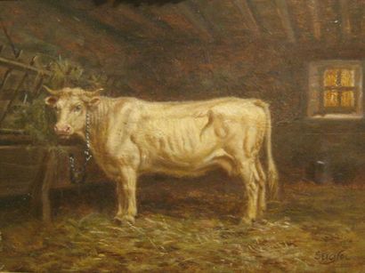 Claudius SEIGNOL (1858-1926) Claudius SEIGNOL (1858-1926) 

"Vache à l'étable"

Huile...