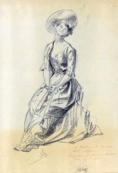 CHERET Jules (1836-1932) CHERET Jules (1836-1932)

"La comtesse Eskil"

Dessin au...