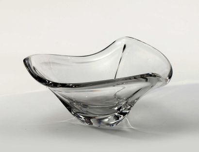 null DAUM France - Grande coupe en pâte de cristal, vers 1950, Diam.:34,5 cm (très...