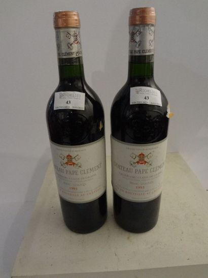 null 2 bouteilles, Chateau Pape Clément rouge, 1993, 1er GCC de Grave