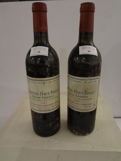 null 2 bouteilles, Château Haut Bailly, 1989, CC de Grave, Pessac-Leognan