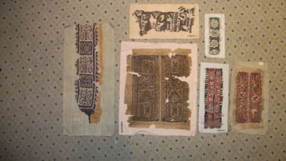 null Six tapisseries coptes, Egypte, Fostat, Pannapolis, El Bercha et divers, VIXème...