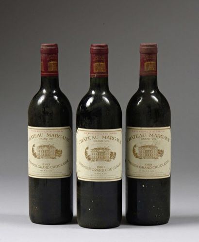null 3 bouteilles de Château Margaux, 1989, 1er GCC de Margaux