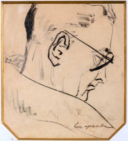 null Pierre LAPRADE (1875-1931/32)

"Visage d'homme aux lunettes"

dessin au fusain...