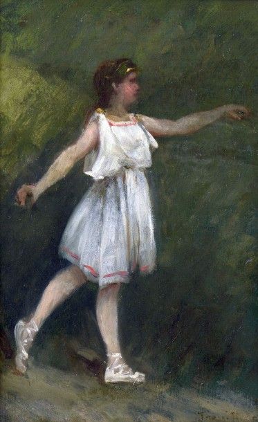TROUILLEBERT Paul Désiré (1829-1900) "Ballerine"

Huile sur toile, signée en bas...