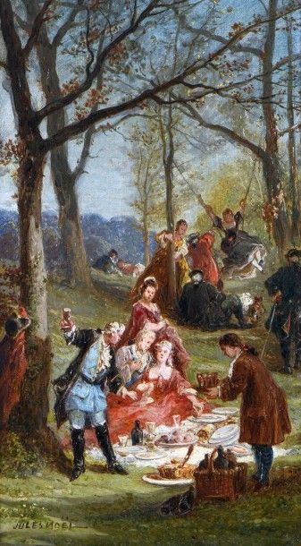 NOEL Jules (1810-1881) "Collation à Fontainebleau"

Huile sur toile

Signée en bas...