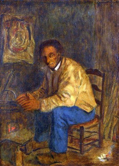 CALS Adolphe Félix (1810-1880) "Vieil homme à la pipe"

Huile sur toile, signée en...