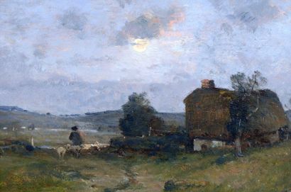 JAPY Louis Aimé (1840-1916) “Berger près de la ferme”

Huile sur panneau, signée...