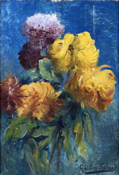 GERARD Gaston (1859-?) "Bouquet de chrysanthèmes"

Huile sur toile, signée en bas...
