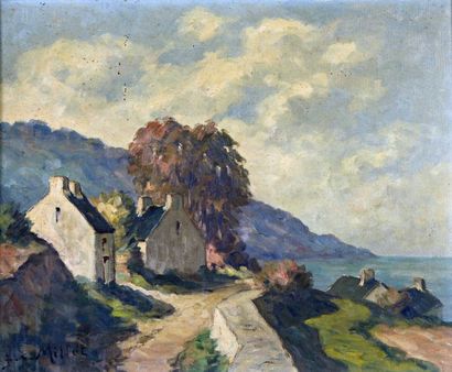 MILLET Jean-Charles (1892-1944) "Maisons à Morsaline"

Huile sur toile

Signée en...