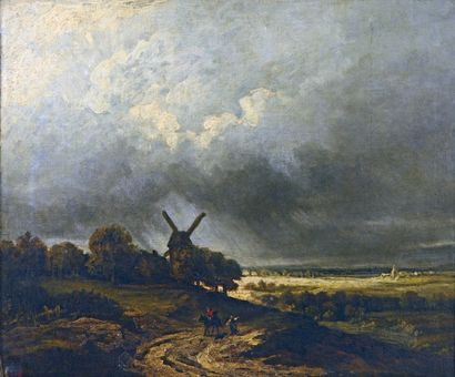 MICHEL Georges (1763-1843) "Moulin sous un ciel d'orage"

Huile sur toile (rentoilée)

62...