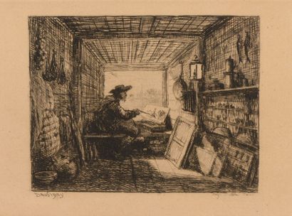 DAUBIGNY Charles-François (1817-1878) "Le bateau-atelier"

Eau forte, imprimées par...