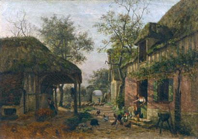 NOEL Hippolyte (1828-?) "La vie à la ferme"

Huile sur toile, signée en bas à droite...