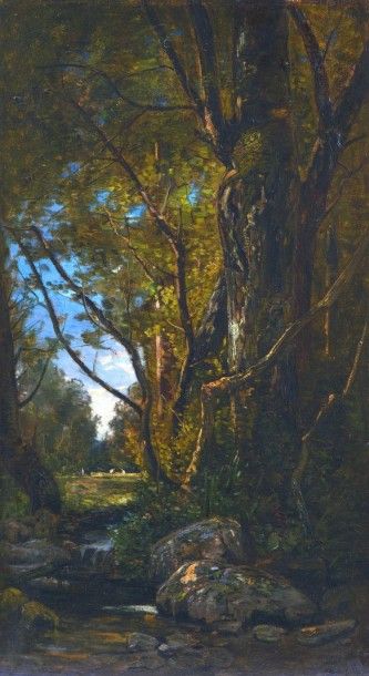 DELPY Hippolyte Camille (1842-1910) "Rochers en forêt de Fontainebleau"

Huile sur...