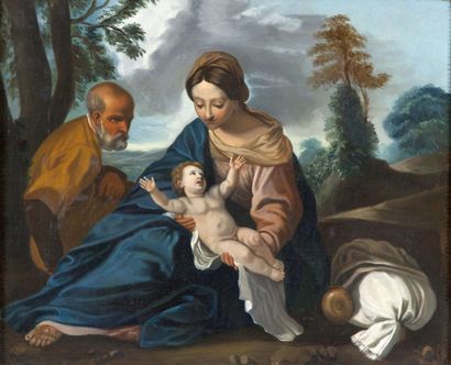 null CANTARINI Simone (suite de) Pesaro 1612 – Bologne 1648

"Le repos de la Sainte...