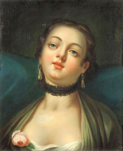 null ROTARI Pietro (Suite de) (1707-1762) 

Jeune fille au corsage décoré d'une rose...