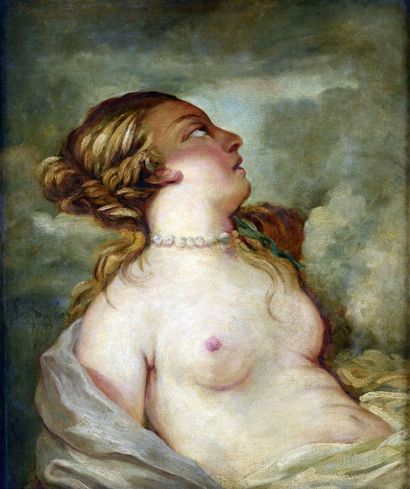 null PIERRE Jean – Baptiste Marie (D’après) 1714 - 1789 

"La nymphe Io" 

Huile...