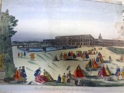 null Lot de 24 vues d'optiques XVIII ème siècle : 

" Vue de la place de Louis XV....