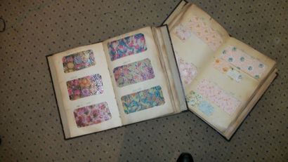 null Deux albums d’échantillons, Dubost, circa 1950, imprimé, fleurs, petits motifs,...