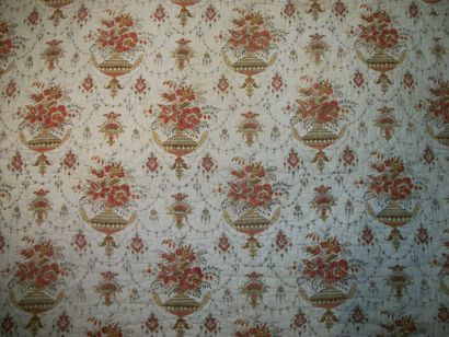 null Couverture piquée matelassée, dans un coton , Alsace, fin XIXème siècle, fond...
