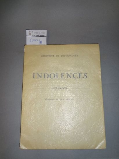 null Geneviève de Louvencourt "Indolences" Pierre Ardent, 1946, un des 800 ex sur...